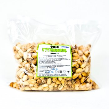 Орехи фисташковые неочищенные жареные солёные копчёные (21/25) QUEEN PISTACHIOS 1000гр.